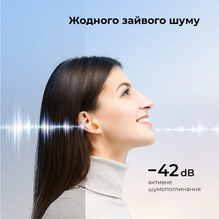 Бездротові навушники TWS Baseus AirNora 2 , ANC, Gradient Orange
