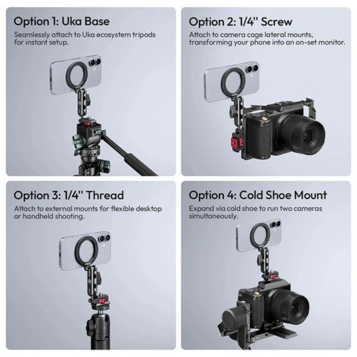 Тримач телефона Ulanzi MA56 4-in-1 Phone Clamp Mount(MagLock Phone Mount)