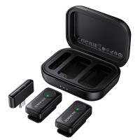 Бездротова мікрофонна система BOROFONE BFK17 Lemai wireless microphone Type-C Black