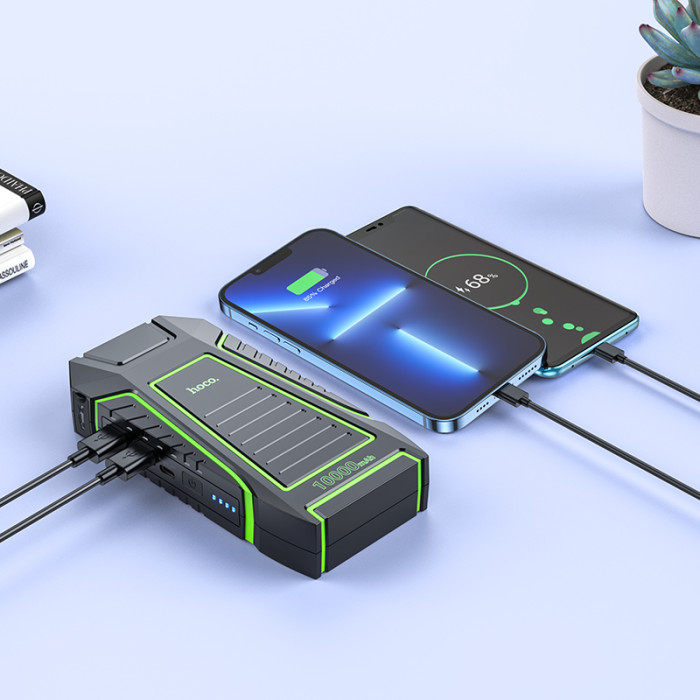 Автомобільний пуско-зарядний пристрій HOCO QS1 Spring car emergency start-up power bank(10000mAh)