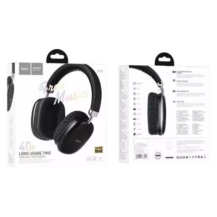 Бездротові накладні навушники HOCO W35 wireless headphones Black
