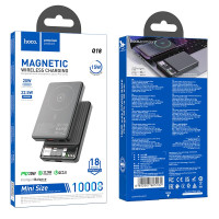 Зовнішній акумулятор HOCO Q18 Tourer 22.5W fully compatible power bank with magnetic fast charging(10000mAh) Black