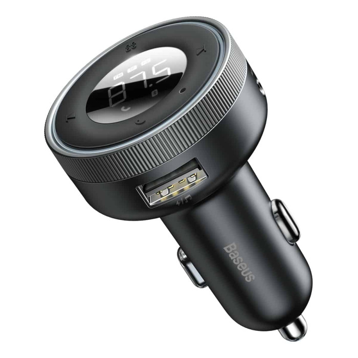 АЗП з FM-модулятором Baseus Enjoy Car Wireless MP3 Charger (Wireless 5.0+5V/3.4A) Black