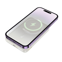Зовнішній акумулятор HOCO J141 Grace PD20W magnetic power bank(10000mAh) Milky White