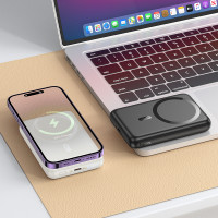 Зовнішній акумулятор HOCO J141 Grace PD20W magnetic power bank(10000mAh) Milky White