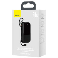 Зовнішній акумулятор Baseus Qpow Pro Digital Display Fast Charge Power Bank 10000mAh 20W  iP Edition Black