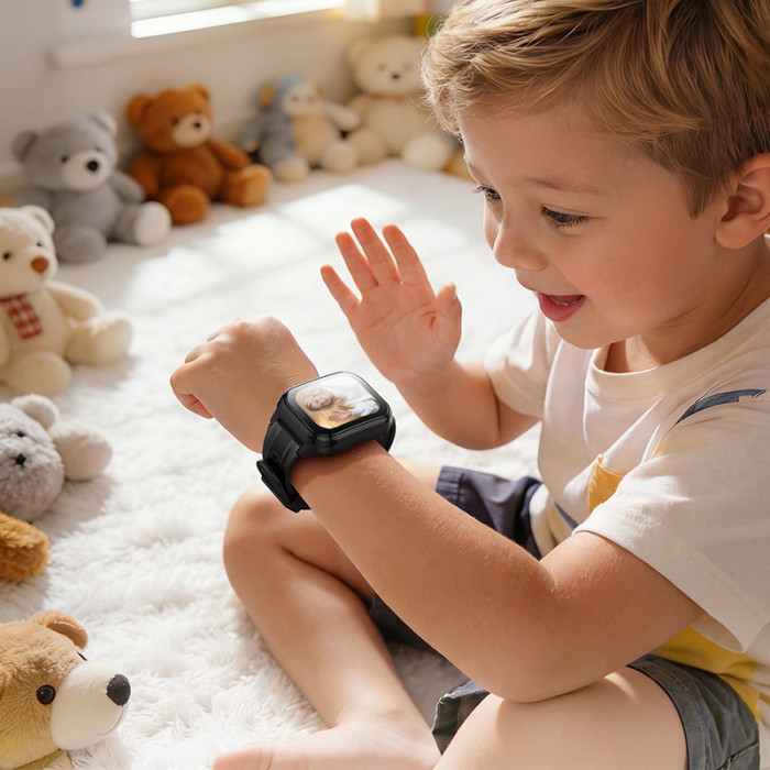 Дитячий смарт-годинник HOCO Y108 4G children phone-watch Black