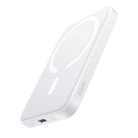 Зовнішній акумулятор Baseus Magnetic Mini Air Wireless Fast Charge Power Bank 6000mAh 20W Stellar White（With Simple Series Charging Cable Type-C to