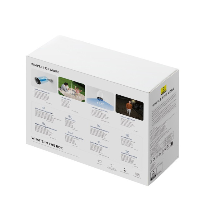 Додаткова IP-камера відеоспостереження Baseus Security B1 Outdoor Camera 2K White