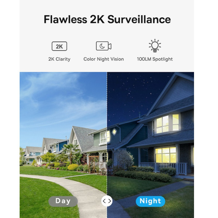 Додаткова IP-камера відеоспостереження Baseus Security B1 Outdoor Camera 2K White