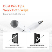Стилус Baseus Wise Writing HN1 Universal Version  Wired Charging 2-in-1 Stylus For HUAWEI/XIAOMI Moon White (With Type-C Cable*1 and Tip*1 and Palm Re