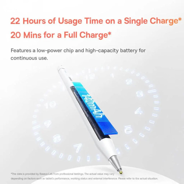 Стилус Baseus Wise Writing HN1 Universal Version  Wired Charging 2-in-1 Stylus For HUAWEI/XIAOMI Moon White (With Type-C Cable*1 and Tip*1 and Palm Re