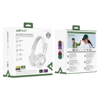 Бездротові накладні навушники ACEFAST H7 active noise reduction wireless headset Pearl white