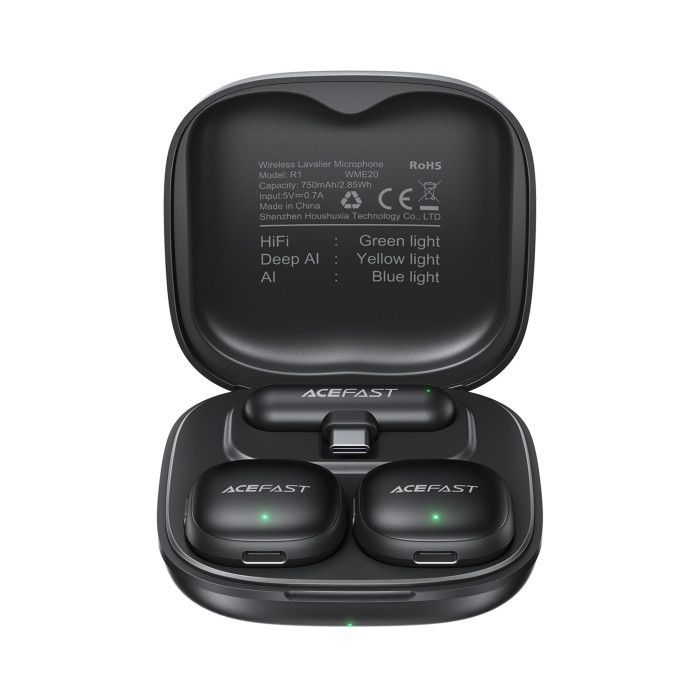 Бездротова мікрофонна система ACEFAST R1 dual-mic (Type-C) Black