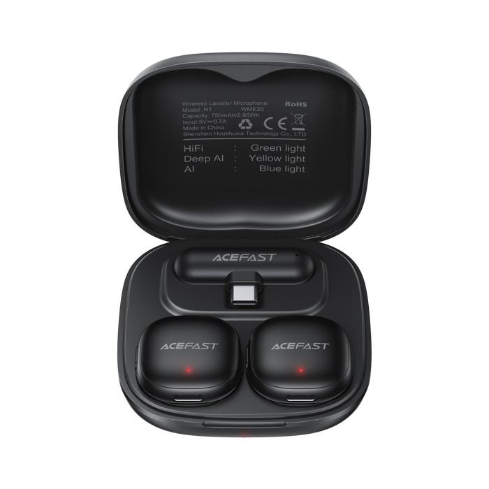 Бездротова мікрофонна система ACEFAST R1 dual-mic (Type-C) Black