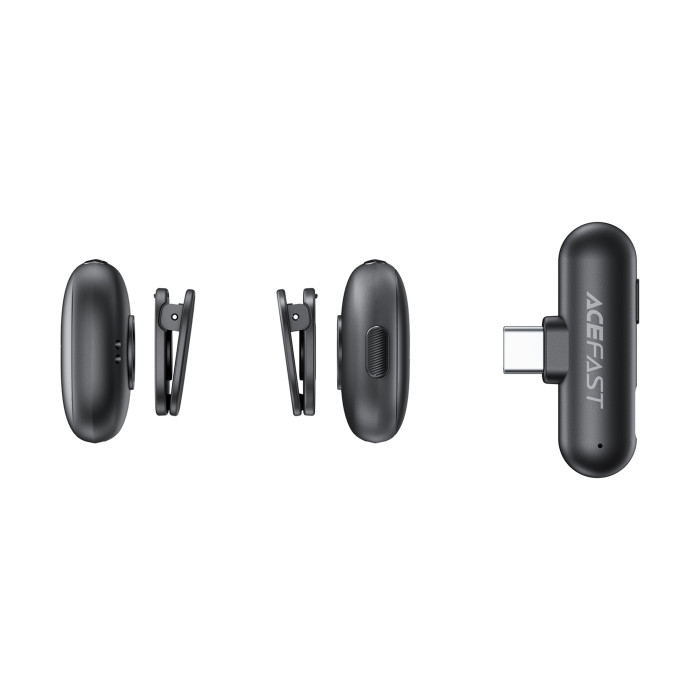 Бездротова мікрофонна система ACEFAST R1 dual-mic (Type-C) Black