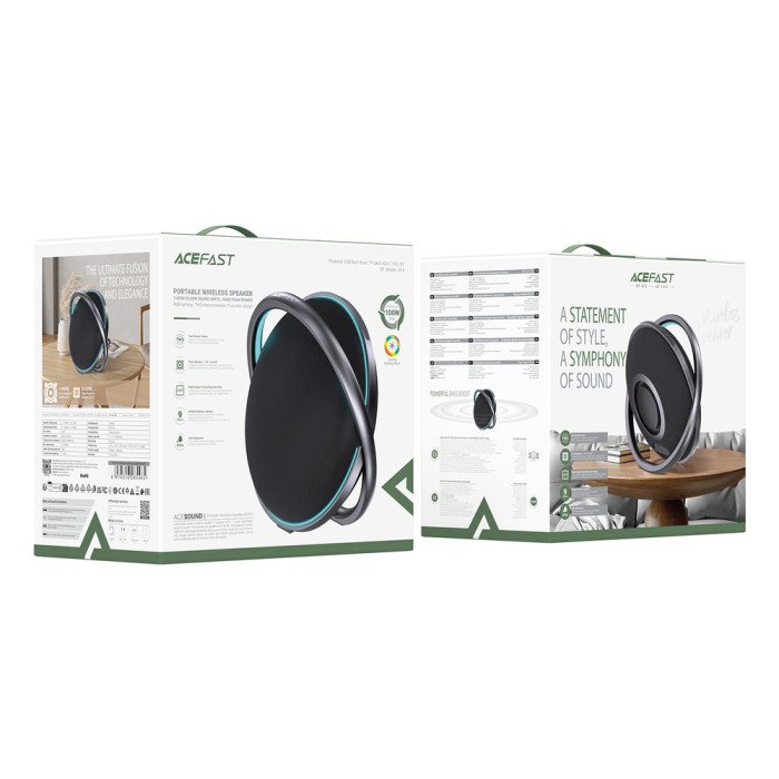 Портативна колонка Acefast K5 Pro, 60W, Black