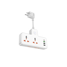 Мережевий фільтр HOCO  AC12A Reise 2-position expansion socket(PD30W/1C3A) (8.5 cm) White