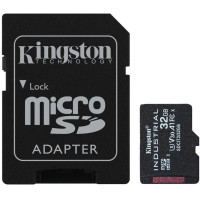 Карта пам'яті microSDHC (UHS-1 U3) Kingston Industrial 32Gb class 10 V30 А1 (adapter SD)