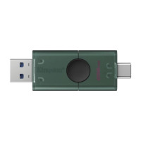 Флеш-накопичувач Kingston 256GB DataTraveler DuoG2 USB-A + USB-C 3.2 Gen 1 Black/Green
