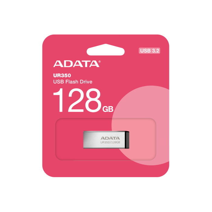 Флеш-накопичувач ADATA USB 3.2 UR 350 128Gb Silver/Black