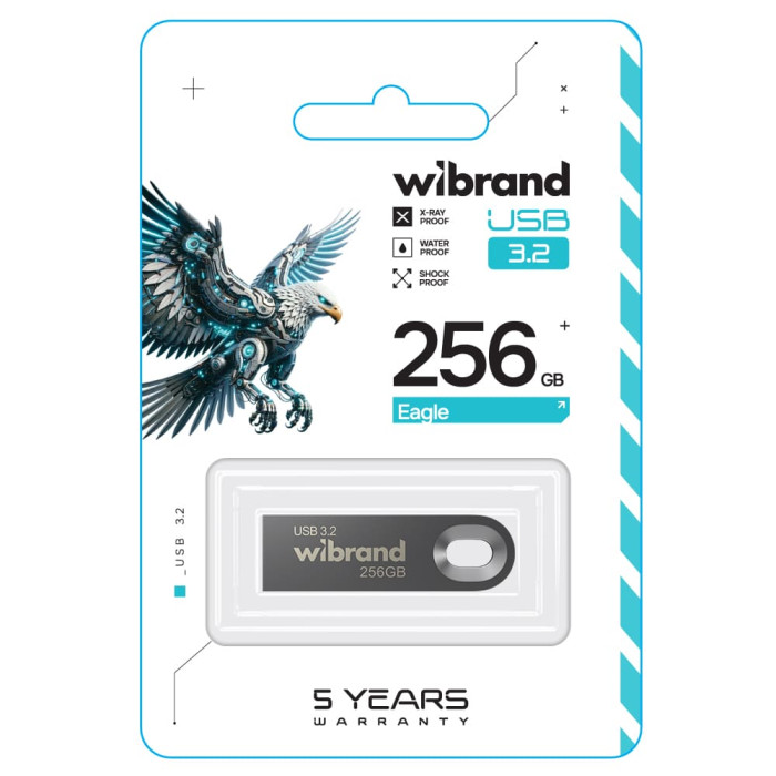 Флеш-накопичувач Wibrand USB 3.2 Gen1 Eagle 256GB Grey