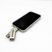 Портативний SSD Wibrand Wolf 512GB USB 3.2 Gen.2 Type-C/Type-A Read/Write 1000MB/s Silver
