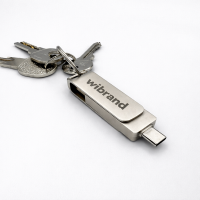 Портативний SSD Wibrand Wolf 512GB USB 3.2 Gen.2 Type-C/Type-A Read/Write 1000MB/s Silver