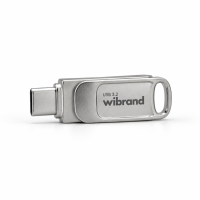 Флеш-накопичувач Wibrand USB 3.2 Gen1 Bee 128GB USB Type-A/USB Type-C Silver