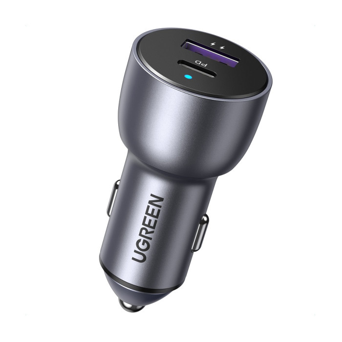 Автомобільний зарядний пристрій UGREEN CD213 2-Port Fast Car Charger gray