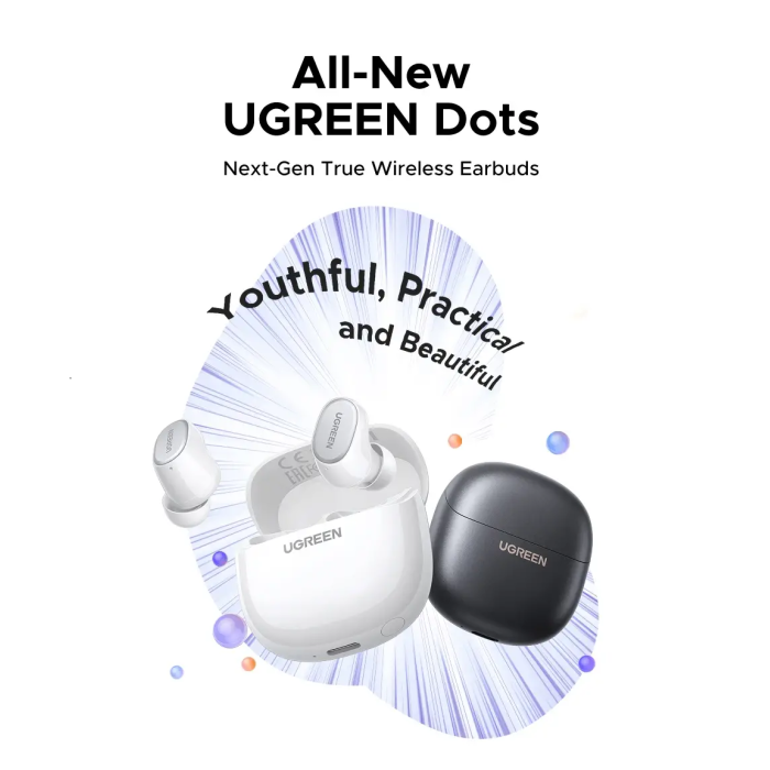 Бездротові навушники TWS UGREEN WS220 Dots White