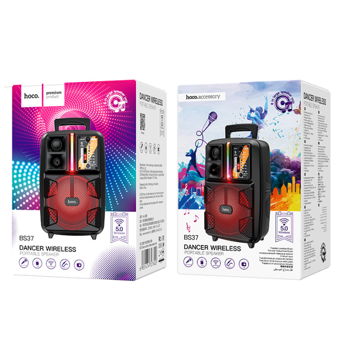 Портативна колонка HOCO BS37 Dancer, 10W, Black