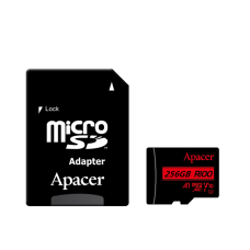 Карта пам'яті microSDXC (UHS-1) Apacer 256Gb class 10 V10 A1 R100MB/s (adapter SD)