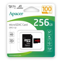 Карта пам'яті microSDXC (UHS-1) Apacer 256Gb class 10 V10 A1 R100MB/s (adapter SD)