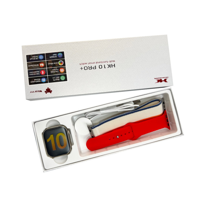 Смарт-годинник HK 10 Pro Plus 46mm. 260 mAh. IP67+Amoled Red