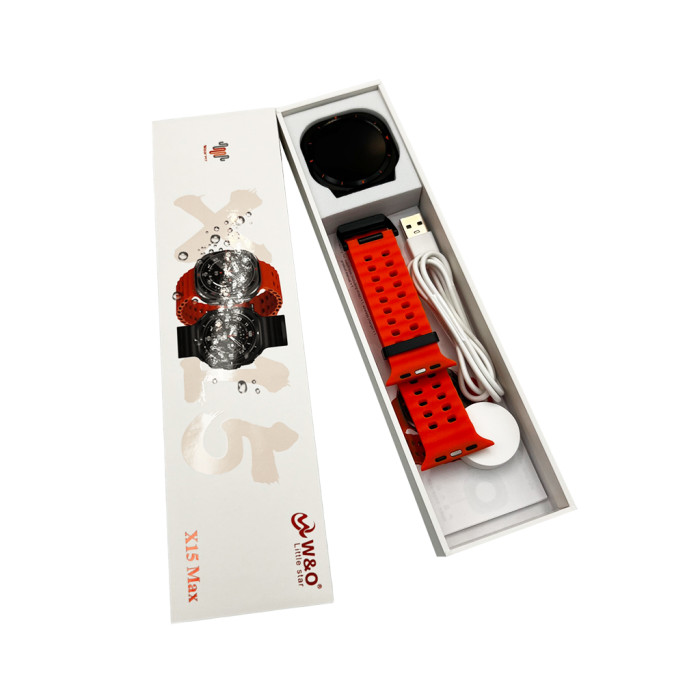 Смарт-годинник W&O X15 Max 38mm. 330 mAh. Amoled+IP67 Orange