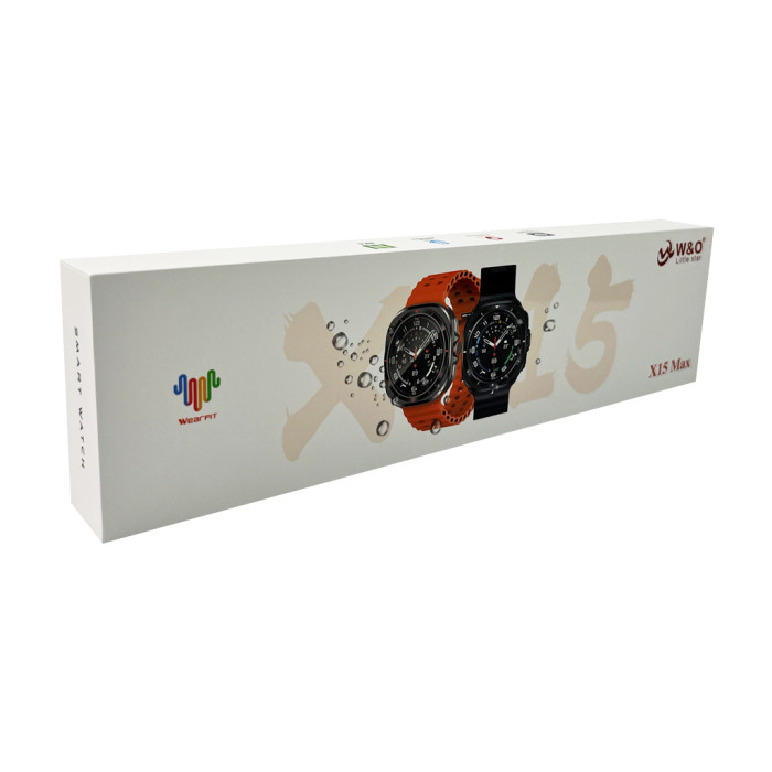 Смарт-годинник W&O X15 Max 38mm. 330 mAh. Amoled+IP67 Black