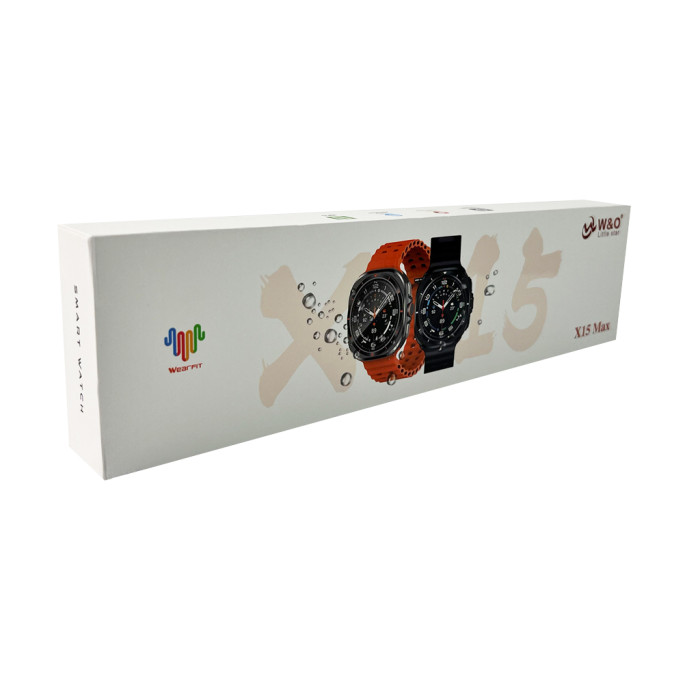Смарт-годинник W&O X15 Max 38mm. 330 mAh. Amoled+IP67 White