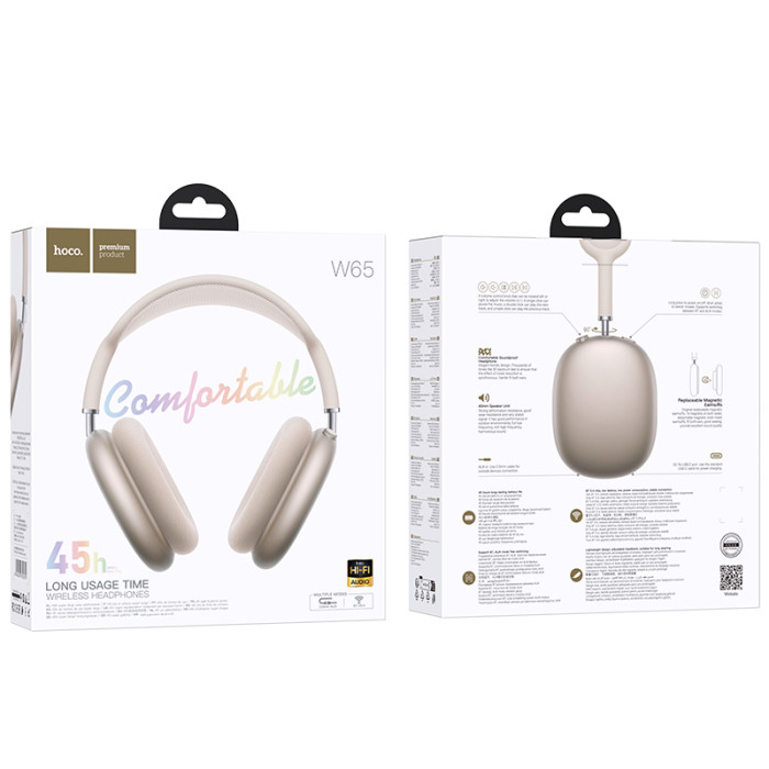 Бездротові накладні навушники HOCO W65 Happy BT headphones Star Color
