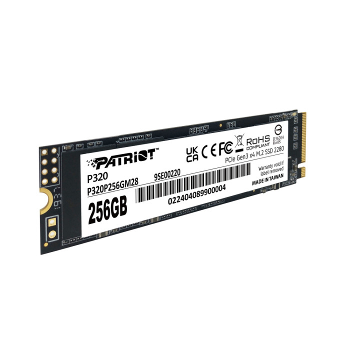 Накопичувач SSD M.2 Patriot P320 256GB NVMe 2280 Gen3.0 x4 3D TLC