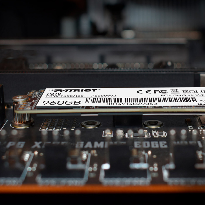 Накопичувач SSD M.2 Patriot P310 960GB NVMe 2280 PCIe 3.0x4 3D NAND TLC