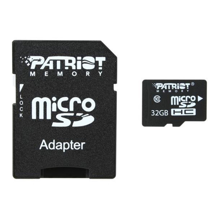 Карта пам'яті microSDHC (UHS-1) Patriot LX Series 32Gb class 10 (adapter SD)