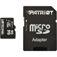 Карта пам'яті microSDXC (UHS-1) Patriot LX Series 64Gb class 10 (adapter SD)