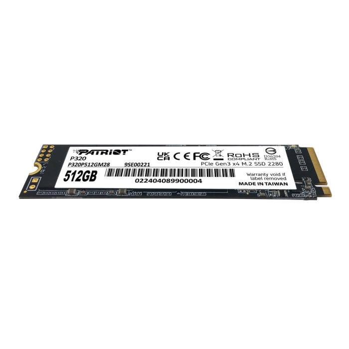 Накопичувач SSD M.2 Patriot P320 512GB NVMe 2280 Gen3.0 x4 3D TLC