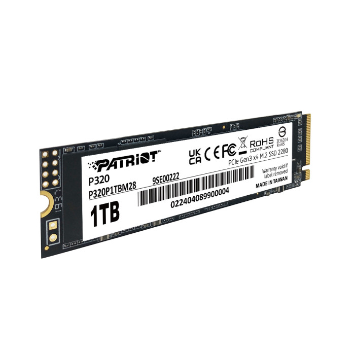 Накопичувач SSD M.2 Patriot P320 1TB NVMe 2280 Gen3.0 x4 3D TLC