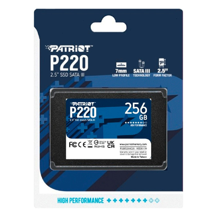 Накопичувач SSD Patriot P220 256GB 2.5" 7mm SATAIII