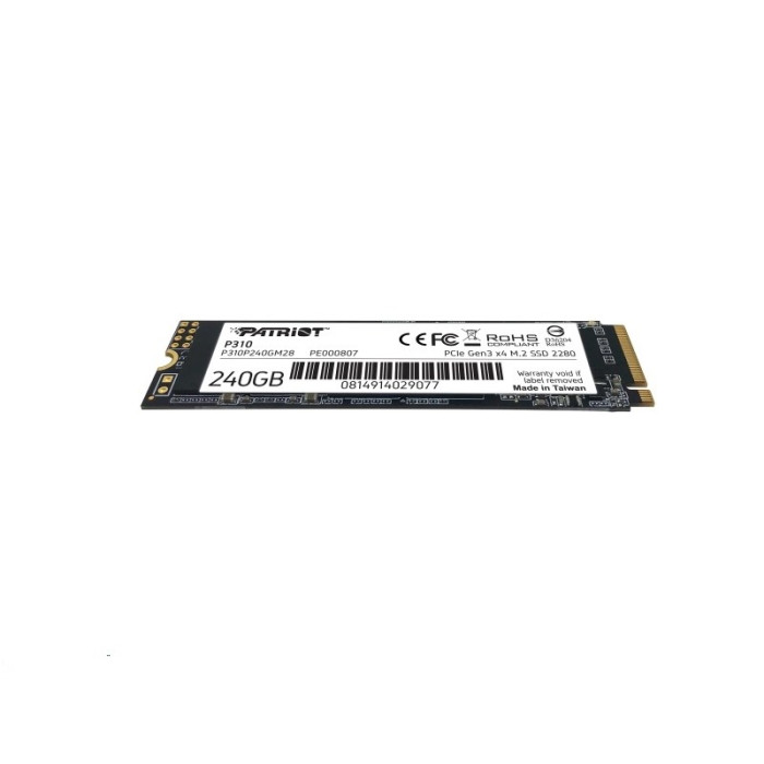 Накопичувач SSD M.2 Patriot P310 240GB NVMe 2280 PCIe 3.0 3D TLC