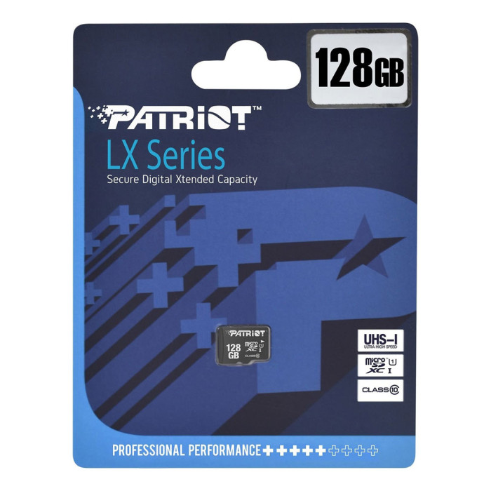 Карта пам'яті microSDXC (UHS-1) Patriot LX Series 128Gb class 10