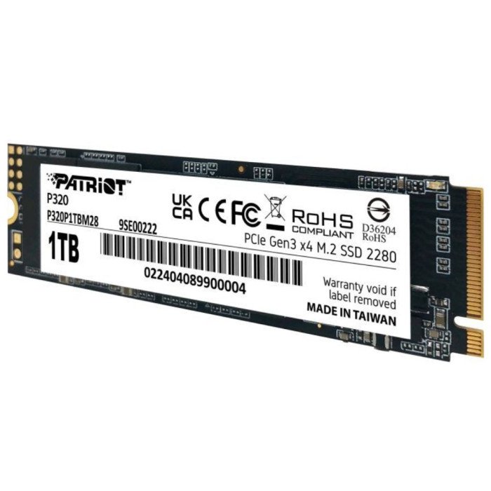 Накопичувач SSD M.2 Patriot P410 1TB NVMe 2280 PCIe Gen4 x4 5000/4500 TLC