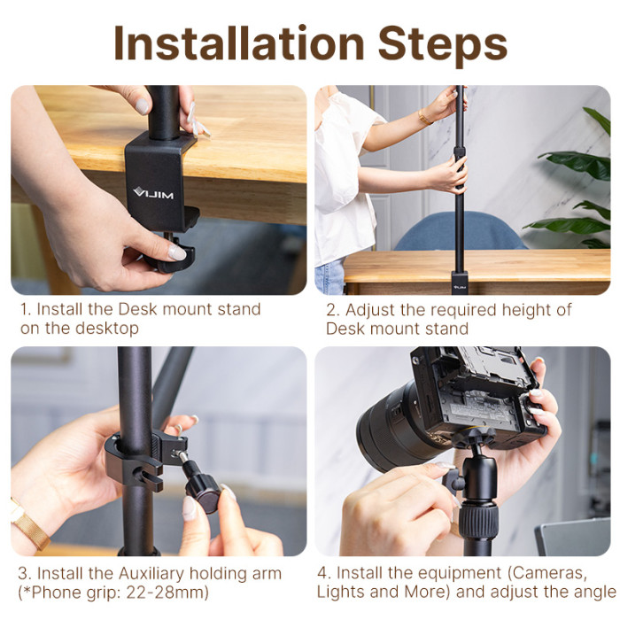 Штатив-тримач Ulanzi Vijim Desktop Extendable Light Stand (UV-2487 LS02)